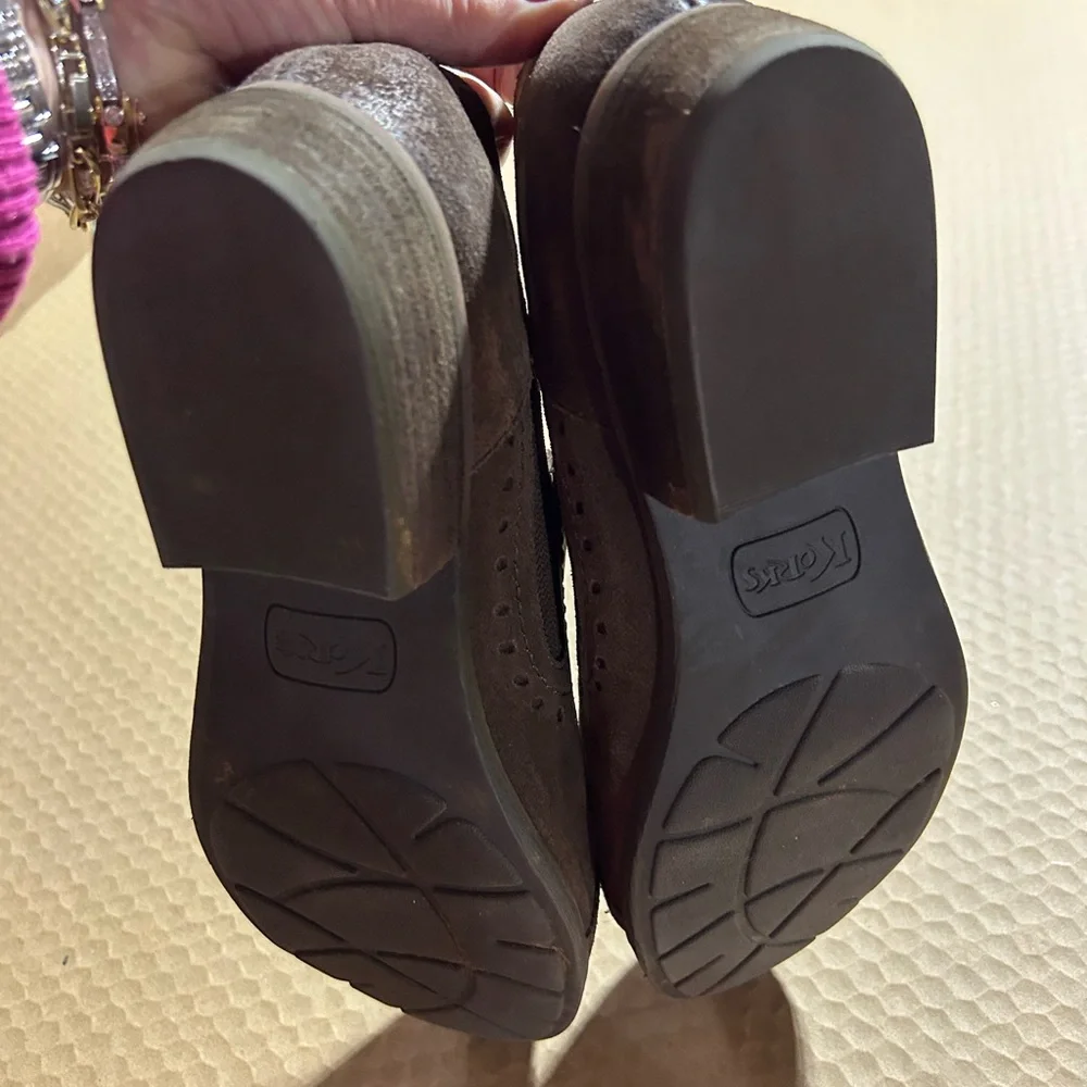 Kork-Ease Brown Suede Ankle Booties